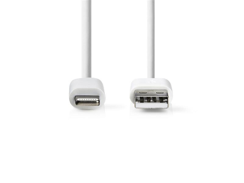 Nedis CCGT39300WT10 Sync and Charge cable | Apple Lightning - USB-A Male | 1.0 m | White