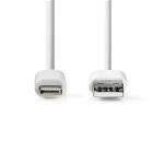 Nedis CCGT39300WT10 Sync and Charge cable | Apple Lightning - USB-A Male | 1.0 m | White