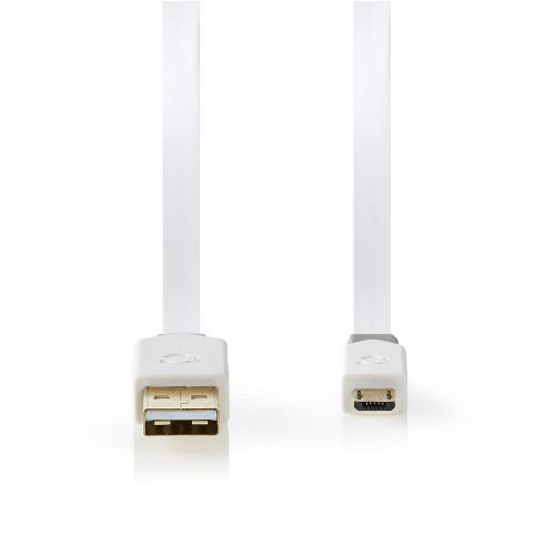 Nedis CCGW60500WT20 USB 2.0 Kabel A Male - Micro-B Male