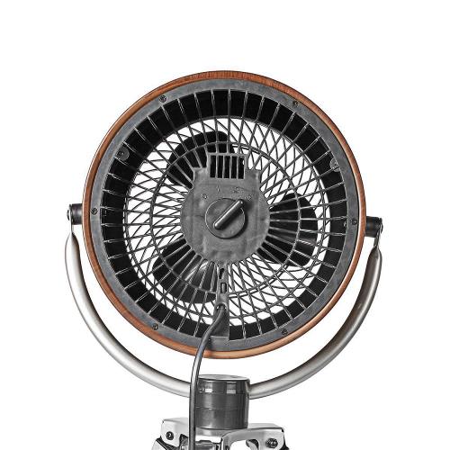 Nedis  Ventilator op Driepoot | Diameter 25 cm | 3 snelheden | Houtmotief