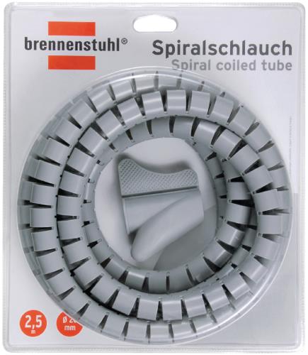 Brennenstuhl 1164360 Spiral coiled tube L = 2,5 m; Ø = 20 mm grey