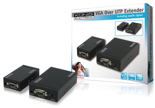 König CMP-REPEATVGA2 VGA & audio extender via UTP