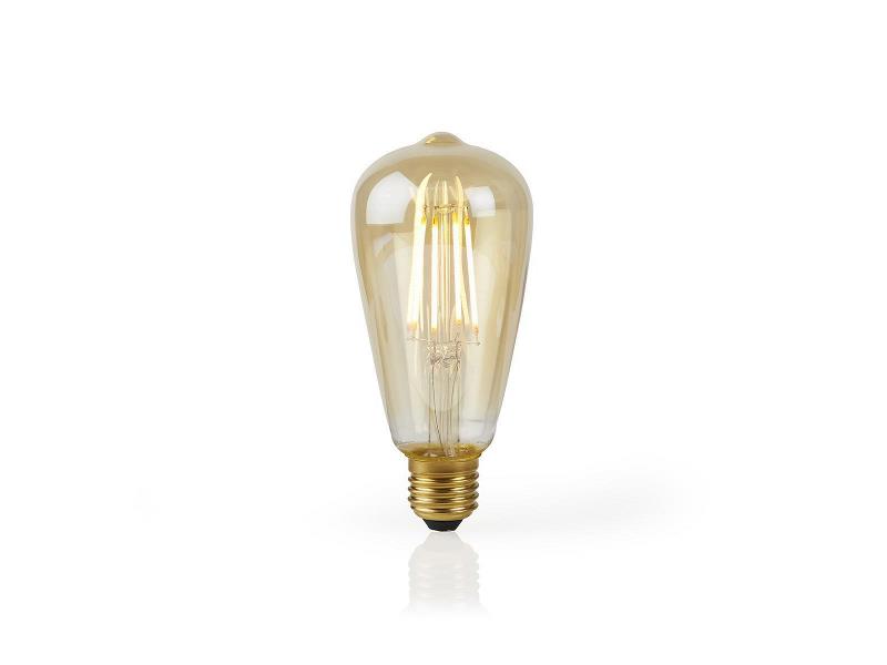Nedis WIFILF10GDST64 Slimme Wi-Fi-LED-lamp Met Filament | E27 | ST64 | 5 W | 500 lm