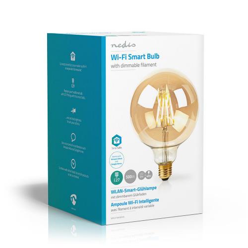 Nedis WIFILF10GDG125 Slimme Wi-Fi-LED-lamp Met Filament | E27 | 125 mm | 5 W | 500 lm