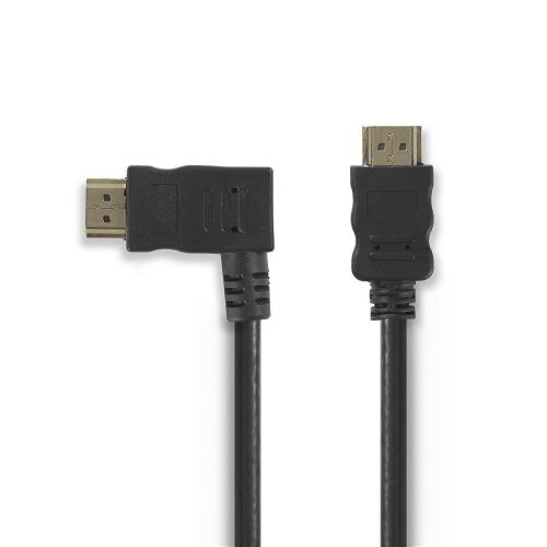 Nedis CVGB34250BK15 High Speed HDMIT-Kabel met Ethernet | HDMIT-Connector - HDMIT-Connector Links Haaks | 1,5 m | Zwart