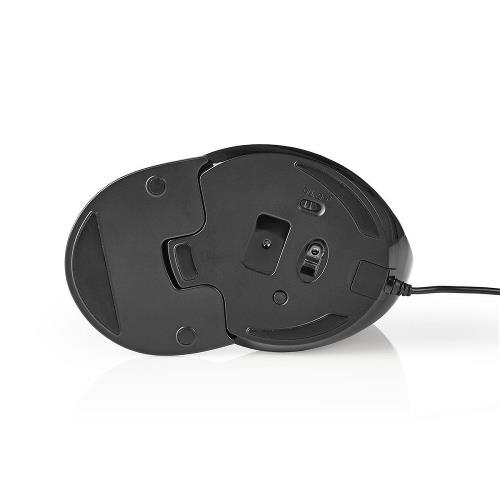 Nedis ERGOMSWD200BK Ergonomic Wired Mouse | 1600 DPI | 6-Button | Black