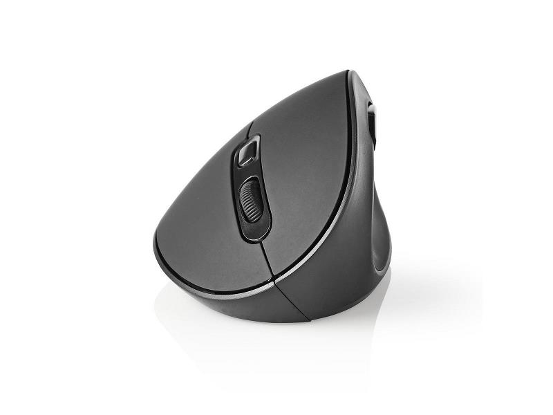 Nedis ERGOMSWS100BK Ergonomic Wireless Mouse | 1600 DPI | 6-Button | Black