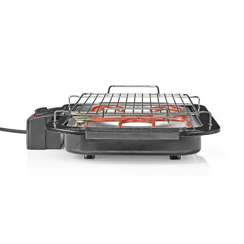 Nedis BBQE110BK Elektrische Barbecue | Rechthoekig | 38 x 22 cm | 2000 W