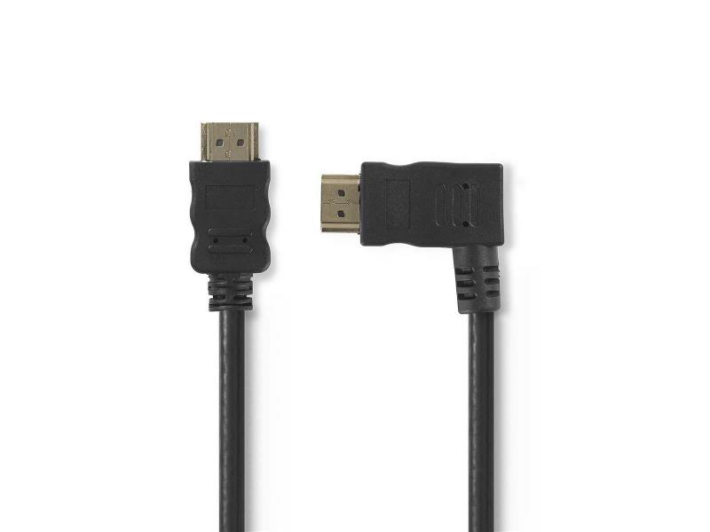 Nedis CVGB34260BK15 High Speed HDMIT-Kabel met Ethernet | HDMIT-Connector - HDMIT-Connector Rechts Haaks | 1,5 m | Zwart