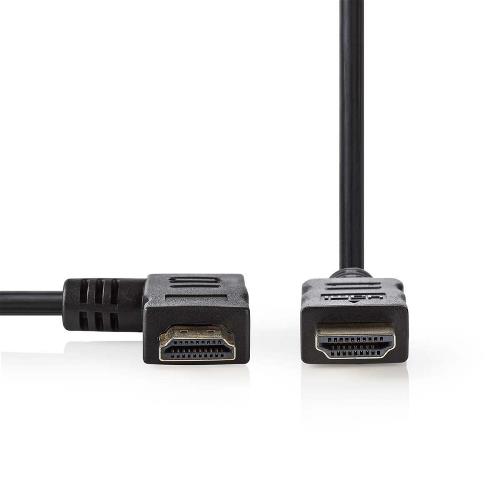 Nedis CVGB34260BK15 High Speed HDMIT-Kabel met Ethernet | HDMIT-Connector - HDMIT-Connector Rechts Haaks | 1,5 m | Zwart