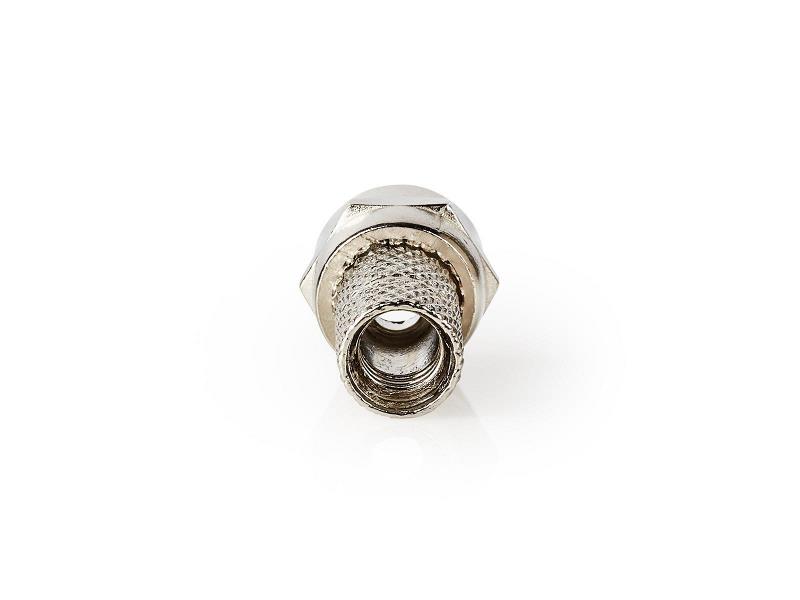 Nedis CSVC41906ME F-connector | Mannelijk | Voor 5,0mm-coaxkabels | 25 stuks | Metaal