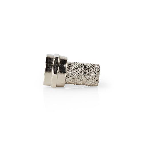 Nedis CSVC41906ME F-connector | Mannelijk | Voor 5,0mm-coaxkabels | 25 stuks | Metaal