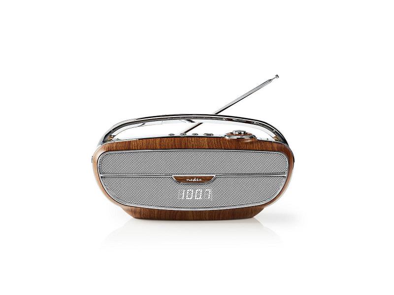 Nedis RDFM5310BN FM-radio | 60 W | Bluetooth® | Bruin / zilver