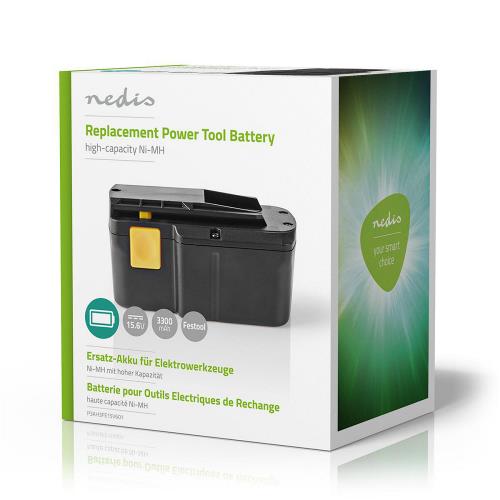 Nedis P3AH3FE15V601 Powertool-Accu | NiMH | 15,6 V | 3,3 Ah | 51,48 Wh | Vervanging voor Festool