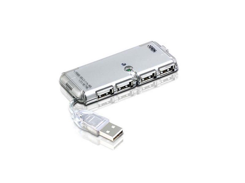 Aten UH275Z-AT-G 4-Port Hub USB 2.0 Computer Silver