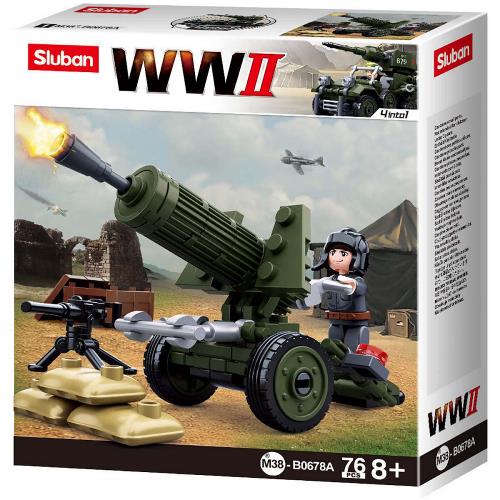 Sluban M38-B0678A Building Blocks WWII Serie Allied Artillery Gun