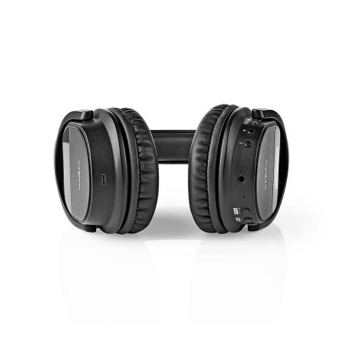 Nedis HPDB200BK Draadloze Koptelefoon | DAB+ / FM / Bluetooth® | Over-Ear | Opvouwbaar | Reisetui | Zwart