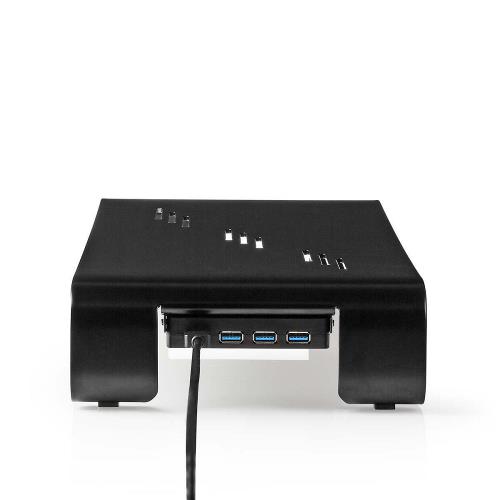 Nedis ERGOMFSU3400BK Ergonomic Multifunctional Stand | USB 3.0 Hub | 4-Port | Black