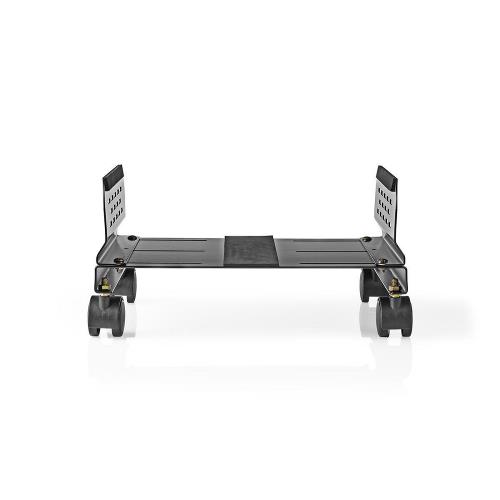 Nedis ERGOCSTD200BK Ergonomic Desktop Stand | Adjustable Width | 4 Caster Wheels | Black