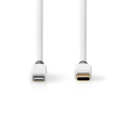 Nedis CCBW39650WT10 Apple Lightning-Kabel | Apple Lightning 8-Pins Male - USB-C | 1,00 m | Wit