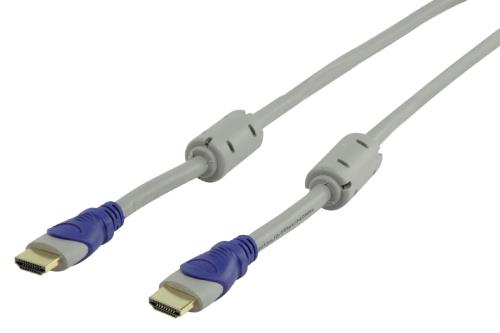 HQ HQSV-400-0.7 High Speed HDMI kabel met ethernet HDMI connector - HDMI connector 0,75 m grijs