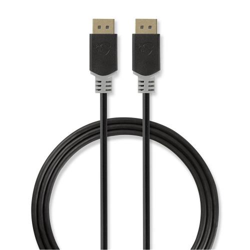 Nedis CCBP37014AT30 DisplayPort 1.4-Kabel | DisplayPort Male - DisplayPort Male | 3,00 m | Antraciet
