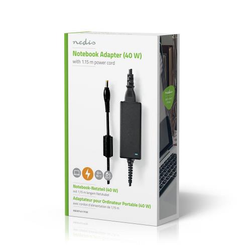 Nedis NBARF4517FBK Notebook Adapter 40 W | 5.5 x 1.7 mm | 19 V / 2.15 A | Used for ACER | Power Cord Included