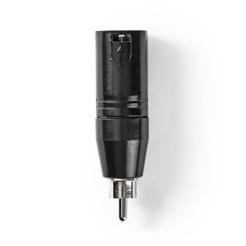 Nedis COTP15931BK XLR Adapter | XLR 3-Pin Male - RCA Male | 1 Piece | Metal