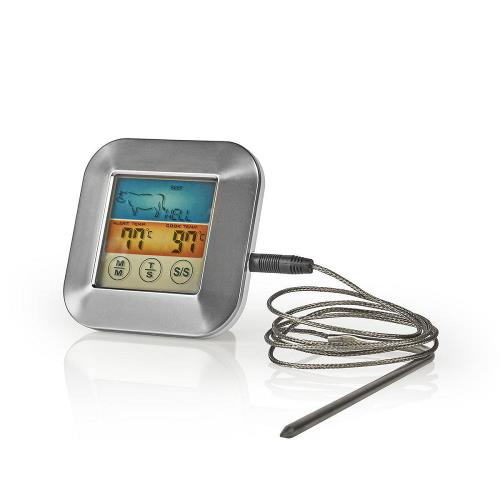 Nedis KATH106SI Vleesthermometer | 0 - 250 °C | Kleurendisplay | Timer