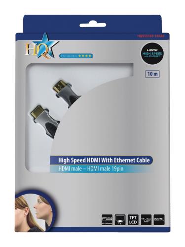 HQ HQSS5560-10A26 Hoge kwaliteit high Speed HDMI kabel met ethernet 10,0 m