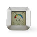 Nedis KATR105SI Hygrometer | Temperatuurmeter | Tijd | Touch-Screen