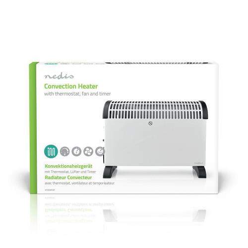 Nedis HTCO30FWT Convection Heater | Thermostat | Fan Function | Timer Function | 3 Settings | 2000 W | White
