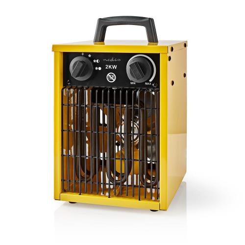 Nedis HTIF10FYW Industrial Fan Heater | Thermostat | 3 Settings | 2000 W | Yellow