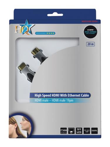HQ HQSS5560-20A24 Hoge kwaliteit High Speed HDMI kabel met ethernet 20,0 m