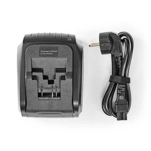 Nedis PTCM011FBK Powertool-Lader | Batterij-Uitgang 10,8 - 20 V | Zwart & Decker, Dewalt
