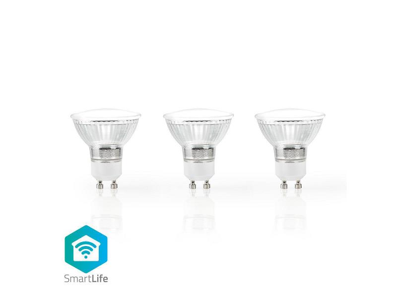 Nedis WIFILW31CRGU10 Wi-Fi Smart LED-Lamp | Warm Wit | GU10 | 3-Pack