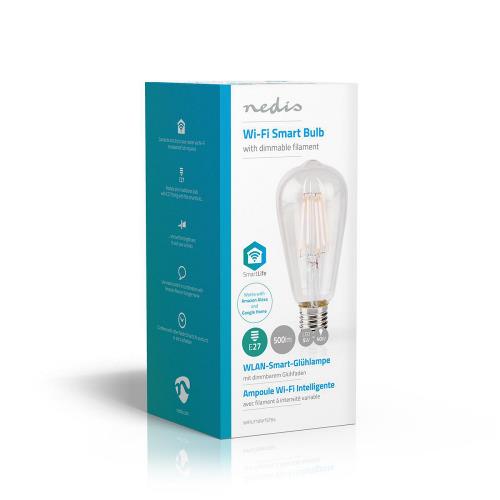 Nedis WIFILF10WTST64 Wi-Fi Smart LED Filamentlamp | E27 | ST64 | 5 W | 500 lm