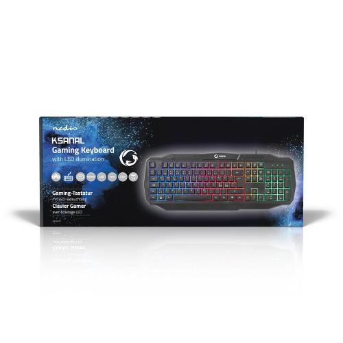 Nedis GKBD100BKND Wired Gaming Keyboard | USB 2.0 | Nordic Layout | Black