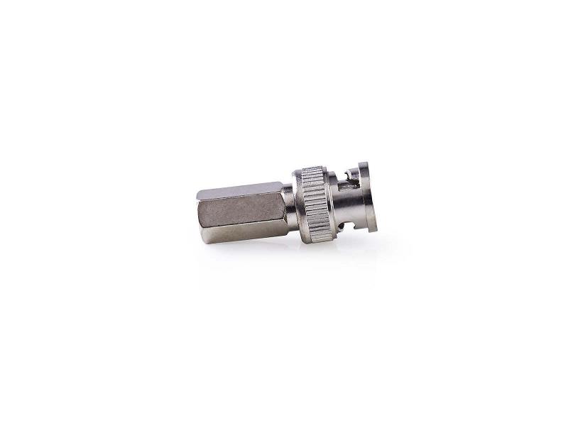 Nedis CVVC01916ME BNC-connector | Mannelijk | Voor 7,0mm-coaxkabels | 25 stuks | Metaal