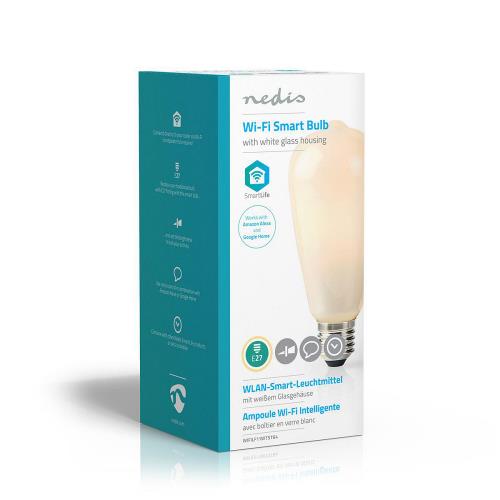 Nedis WIFILF11WTST64 Wi-Fi Smart LED Bulb | E27 | ST64 | 5 W | 500 lm | White