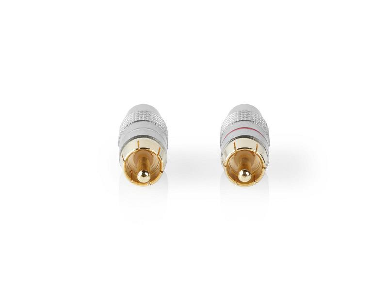 Nedis CAGC24903ME Stereo Connector RCA | Male | Metal | Silver