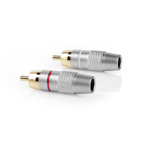 Nedis CAGC24903ME Stereo Connector RCA | Male | Metal | Silver