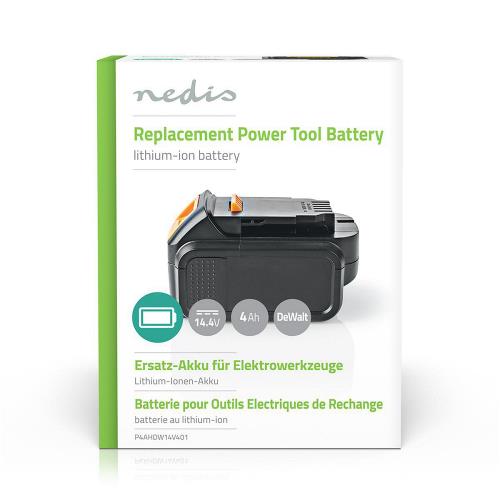 Nedis P4AHDW14V401 Powertool-Accu | Li-Ion | 14,4 V | 4 Ah | 57,6 Wh | Vervanging voor Dewalt