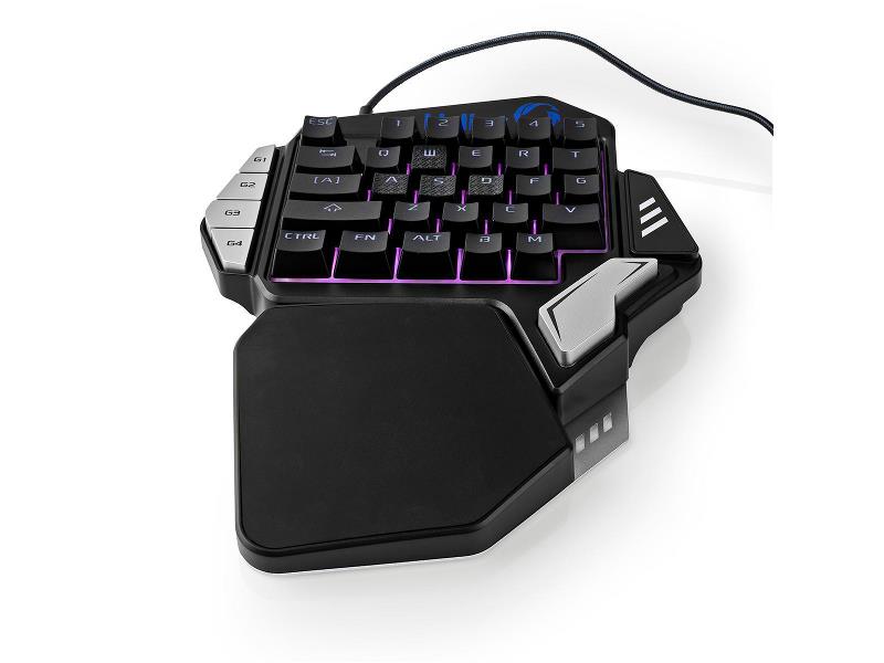 Nedis GKBD300BK Single-Handed Gaming Keyboard | RGB Illumination | 33 programmable keys