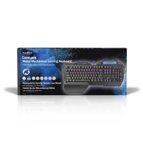 Nedis GKBD400BKUS Mechanical Gaming Keyboard | RGB Illumination | US International | Metal Design