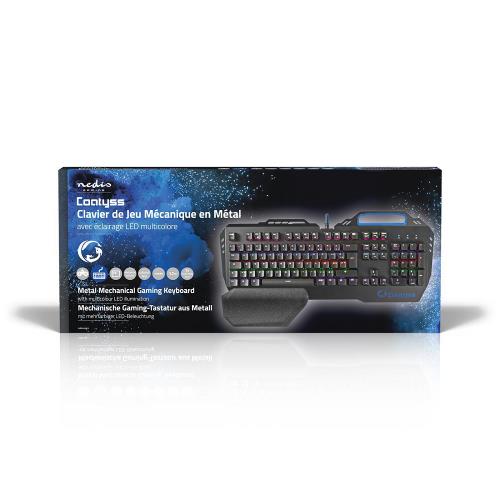 Nedis GKBD400BKFR Mechanical Gaming Keyboard | RGB Illumination | French | Metal Design
