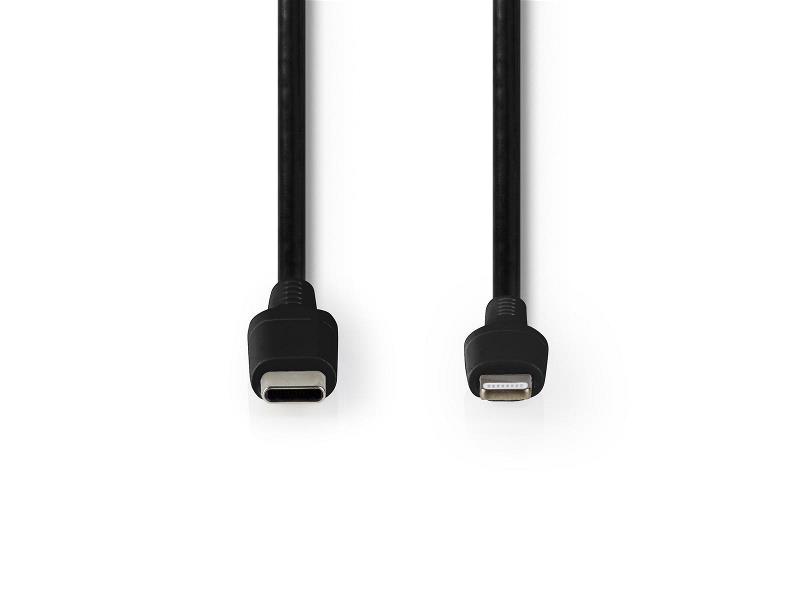Nedis CCGW39650BK10 Apple Lightning Cable | Apple Lightning 8-Pin Male - USB-CT | 1.0 m | Black