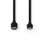 Nedis CCGW39650BK20 Apple Lightning Cable | Apple Lightning 8-Pin Male - USB-CT | 2.0 m | Black