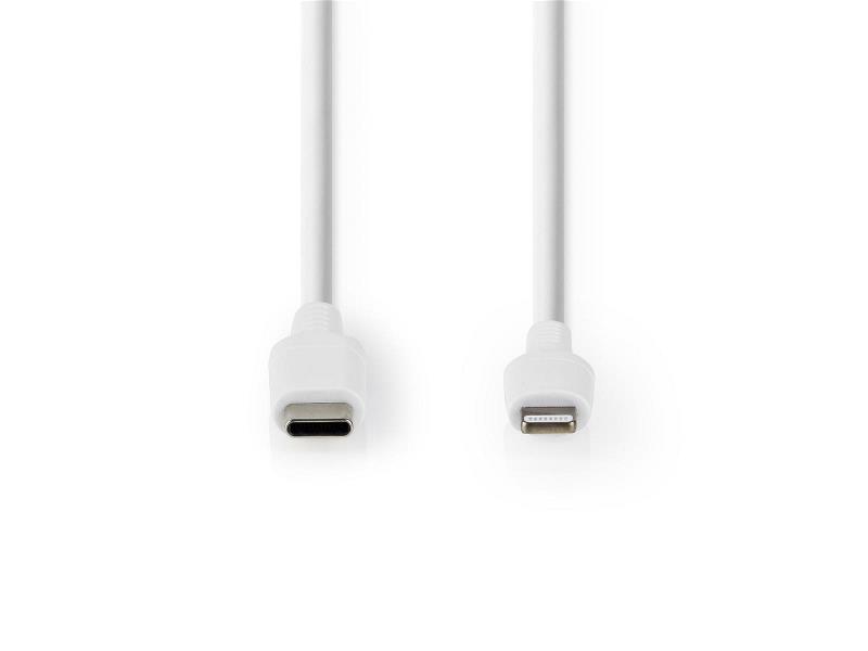 Nedis CCGW39650WT10 Apple Lightning Cable | Apple Lightning 8-Pin Male - USB-CT | 1.0 m | White