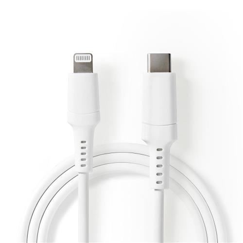 Nedis CCGW39650WT10 Apple Lightning Cable | Apple Lightning 8-Pin Male - USB-CT | 1.0 m | White